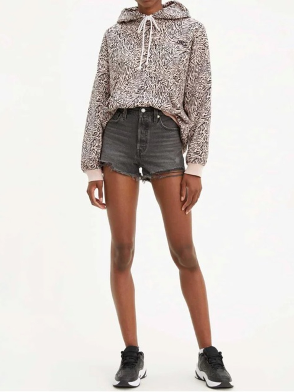 NWT size 30 Premium Levi’s High-Rise Black Denim Cutoff Shorts